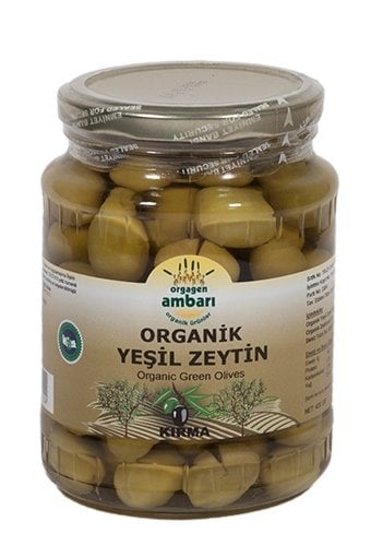 Organik Yeşil Kırma Zeytin 420gr