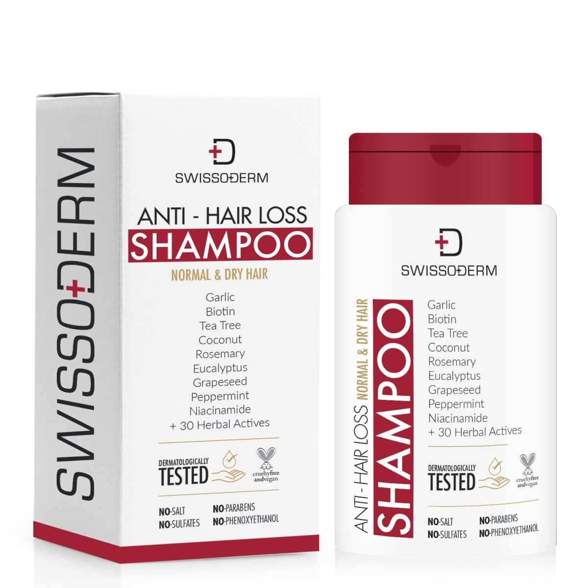 SWISSODERM Dökülme Karşıtı Şampuan – Normal Ve Kuru Saçlar Için (300 ml)