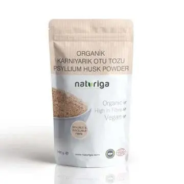 Naturiga Organik Psyllium Husk Karnıyarık Otu Tohumu Tozu 100g