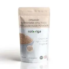 Naturiga Organik Psyllium Husk Karnıyarık Otu Tohumu Tozu 100g görseli.