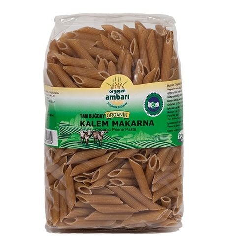 Organik Tam Buğdaylı Pipa Makarna 500 gr