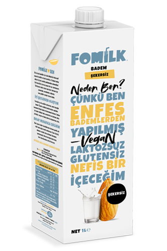 Fomil Şekersiz Badem Sütü 1L