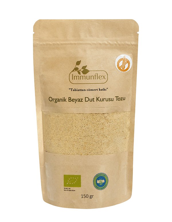 Organik Beyaz Dut Kurusu Tozu Tatlandırıcı 150 Gr